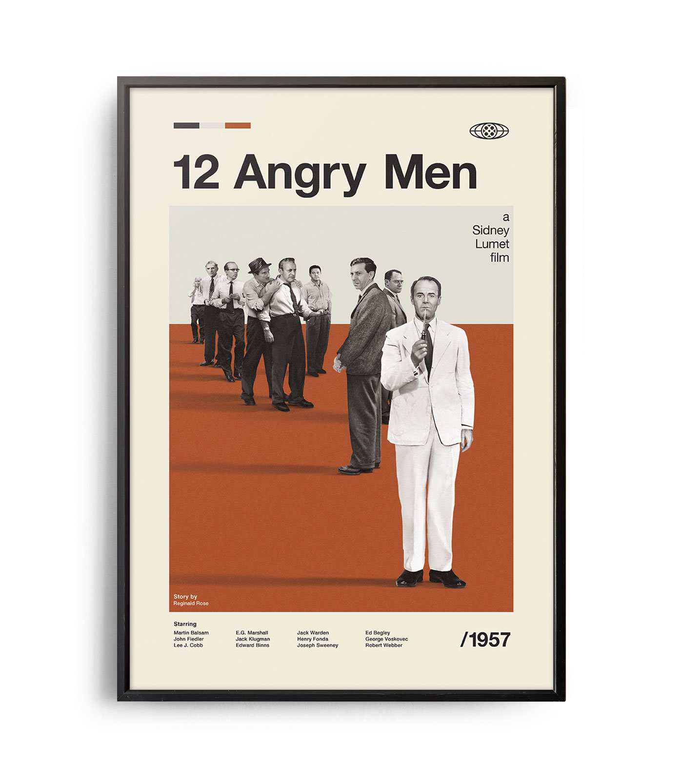 Mid Century Modern Angry Men Movie Poster Weekend Poster