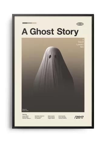 Mid-century modern A Ghost Story movie poster