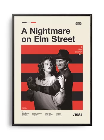 Mid-century modern A Nightmare on Elm Street movie poster