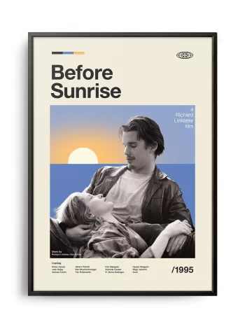 Mid-century modern Before Sunrise movie poster