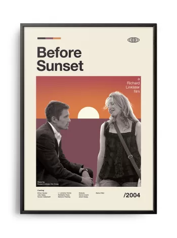 Mid-century modern Before Sunset movie poster