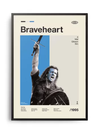 Mid-century modern Braveheart movie poster