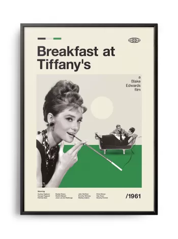 Mid-century modern Breakfast at Tiffany's movie poster