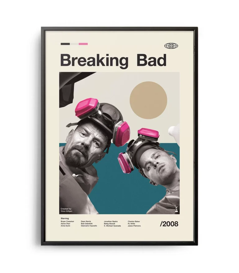 Mid-century modern Breaking Bad TV series poster