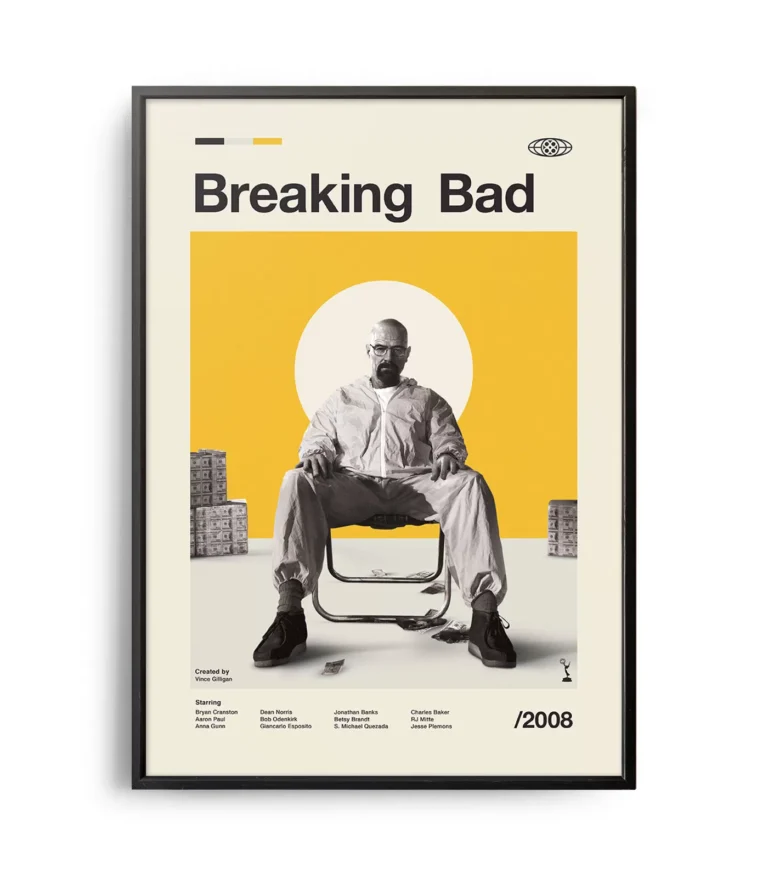 Mid-century modern Breaking Bad TV series poster
