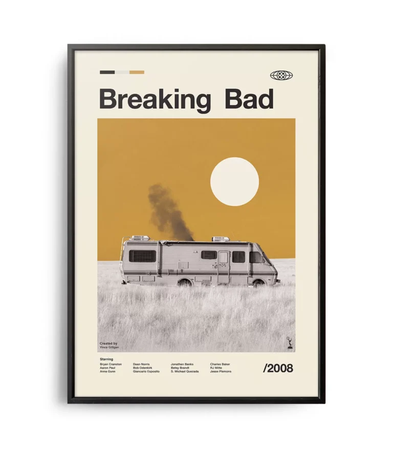 Mid-century modern Breaking Bad TV series poster