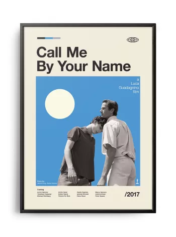 Mid-century modern Call Me By Your Name movie poster