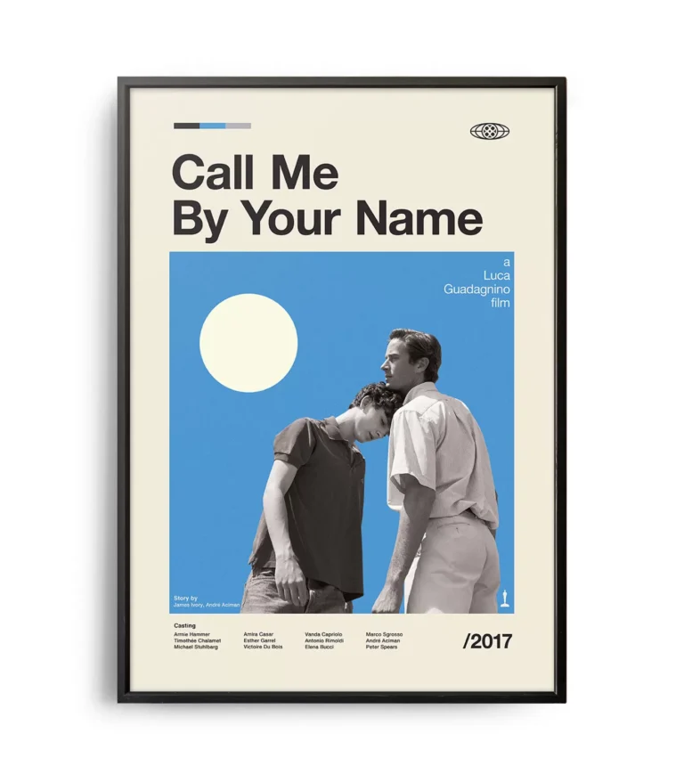Mid-century modern Call Me By Your Name movie poster