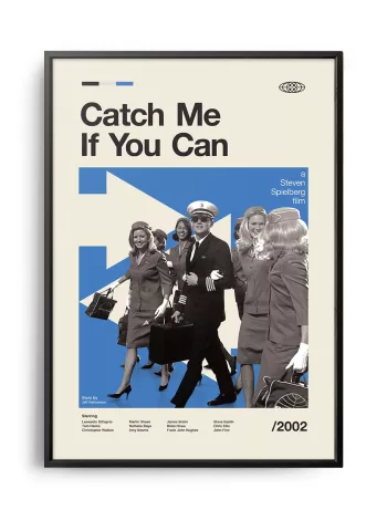 Mid-century modern Catch Me If You Can movie poster