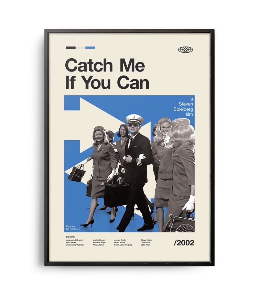 Mid Century Modern Catch Me If You Can Movie Poster Weekend Poster
