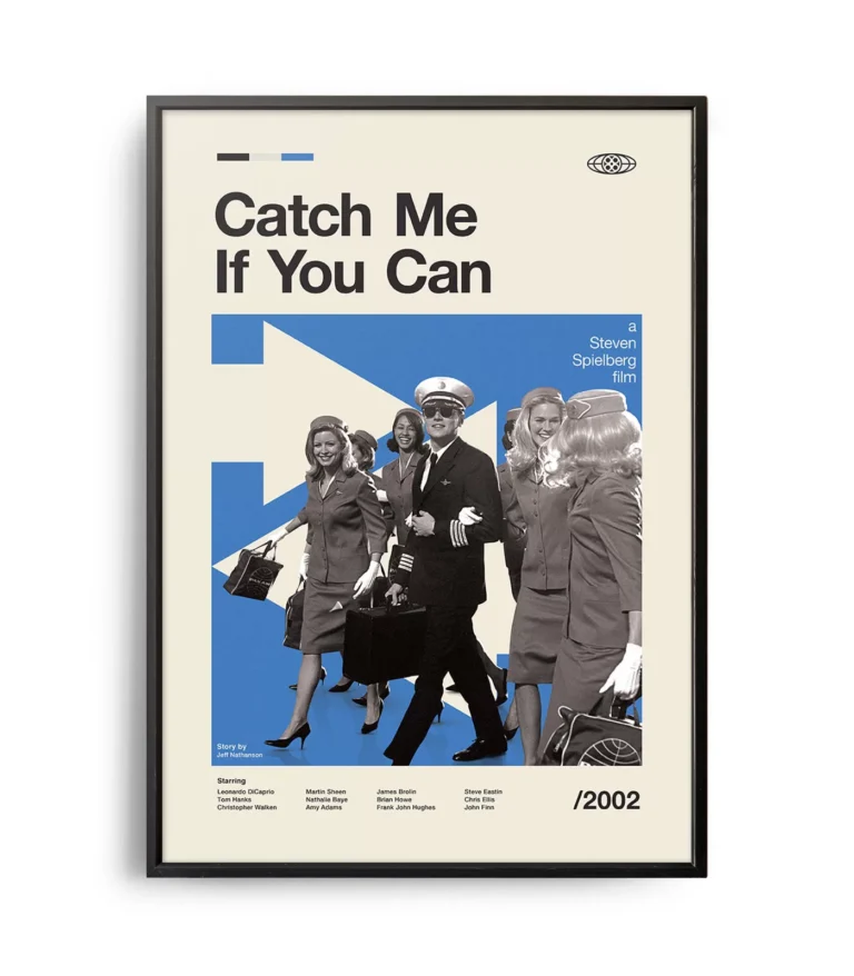 Mid-century modern Catch Me If You Can movie poster