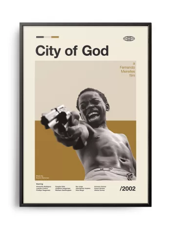 Mid-century modern City of God movie poster