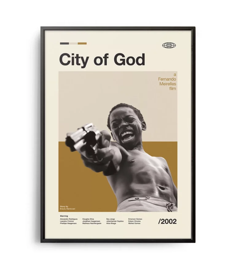 Mid-century modern City of God movie poster