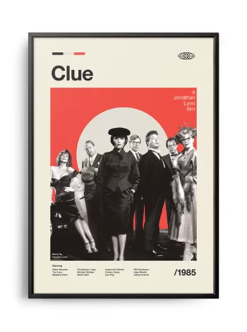 Mid-century modern Clue movie poster