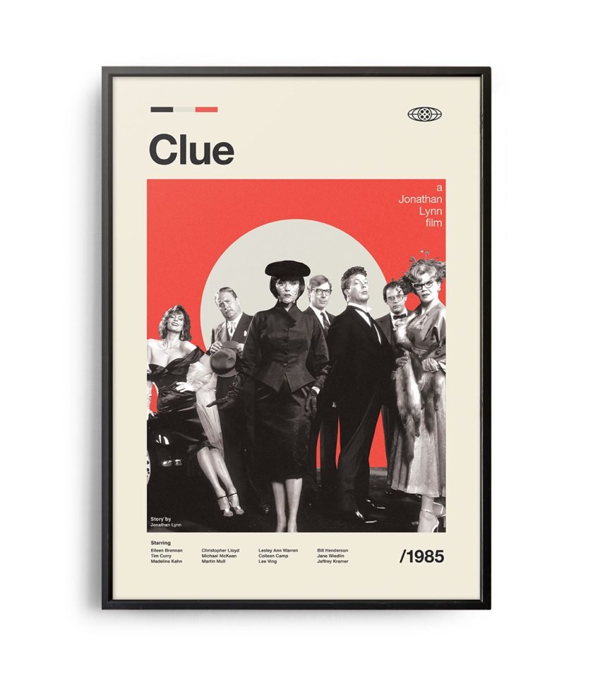 Mid century modern Clue movie poster Weekend Poster
