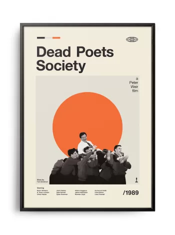 Mid-century modern Dead Poets Society movie poster