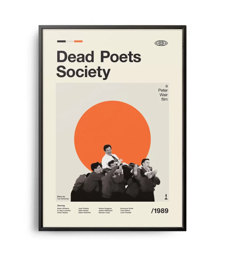 Mid-century modern Dead Poets Society movie poster