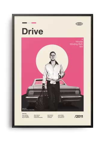 Mid-century modern Drive movie poster
