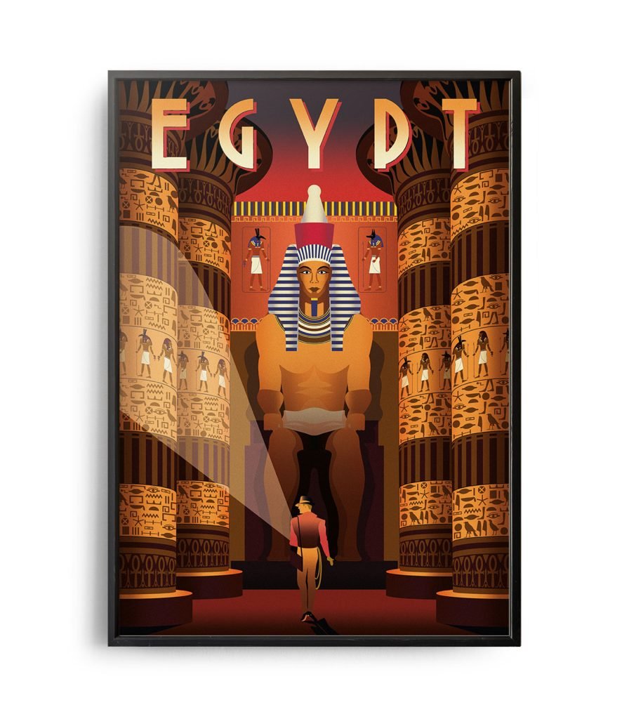 Retro Art Deco Egypt Travel Poster - Weekend Poster