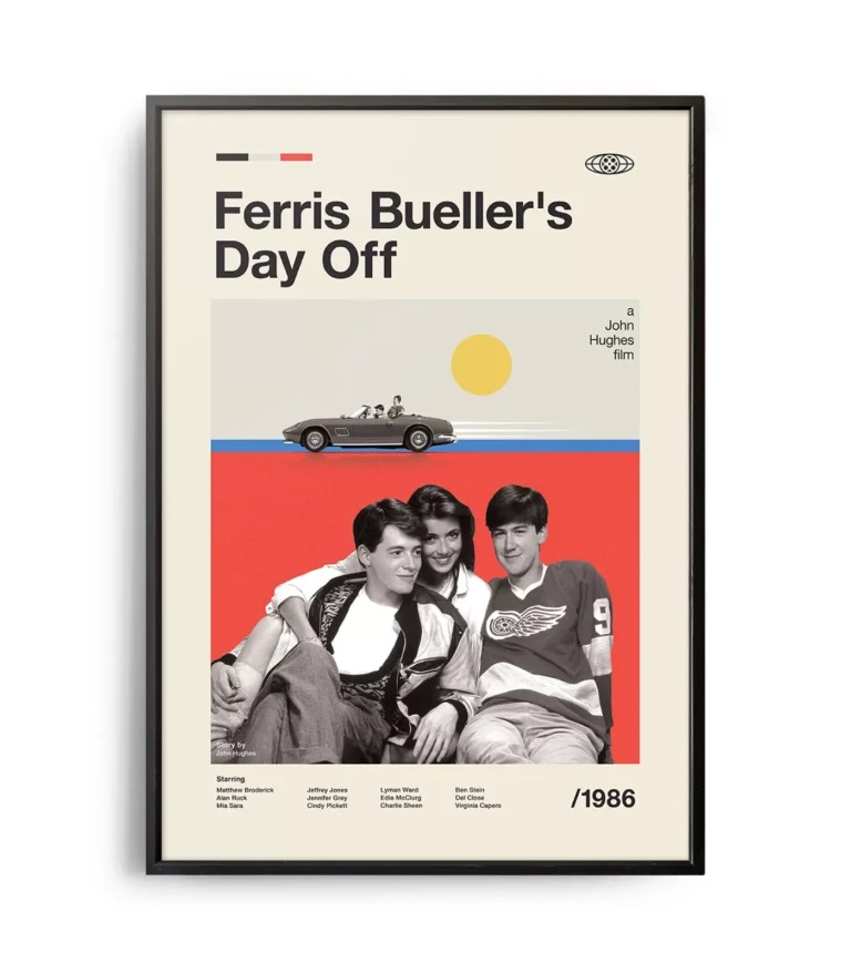 Mid-century modern Ferris Bueller's Day Off movie poster