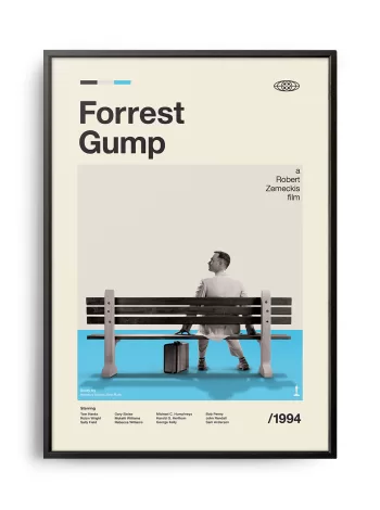 Mid-century modern Forrest Gump movie poster