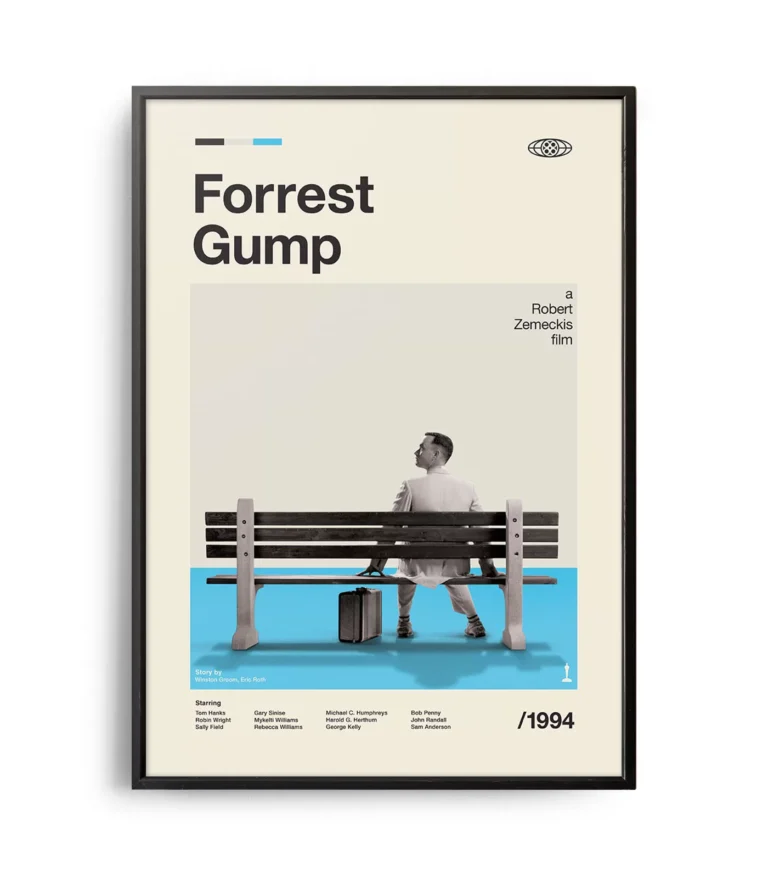 Mid-century modern Forrest Gump movie poster