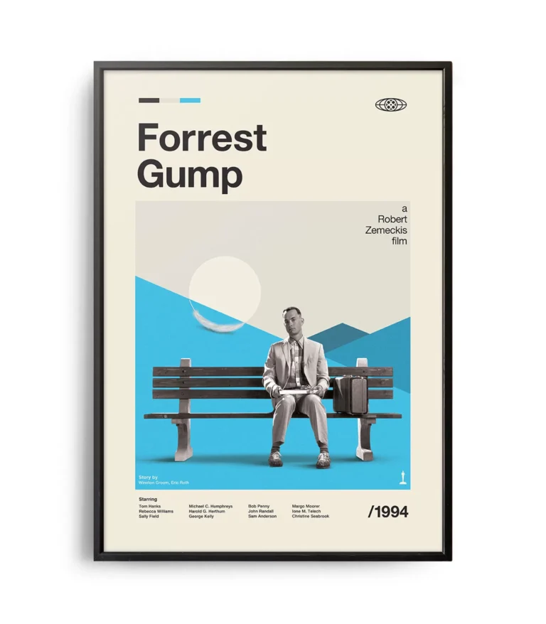 Mid-century modern Forrest Gump movie poster
