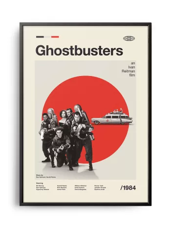 Mid-century modern Ghostbusters movie poster