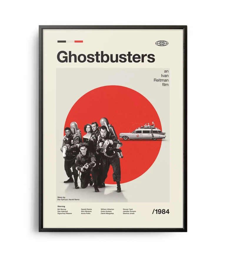 Mid-century modern Ghostbusters movie poster