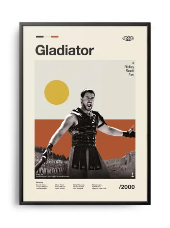Mid-century modern Gladiator movie poster