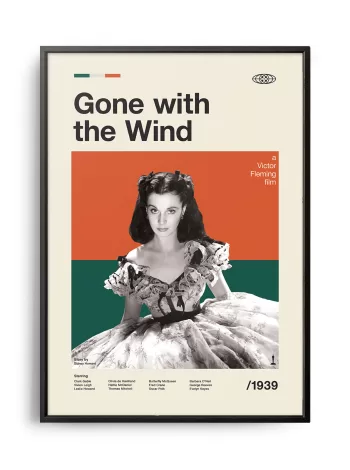 Mid-century modern Gone with the Wind movie poster