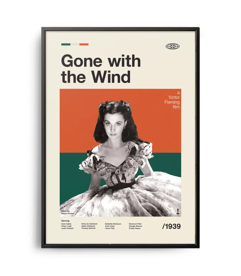 Mid-century modern Gone with the Wind movie poster