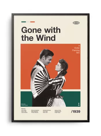Mid-century modern Gone with the Wind movie poster