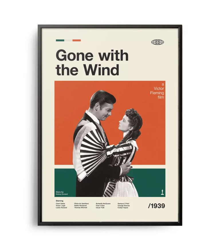 Mid-century modern Gone with the Wind movie poster
