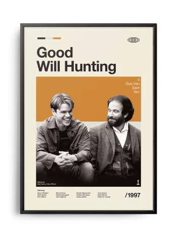 Mid-century modern Good Will Hunting movie poster