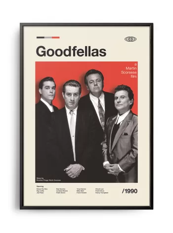 Mid-century modern Goodfellas movie poster