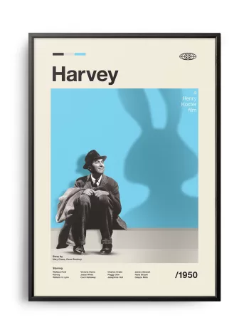 Mid-century modern Harvey movie poster