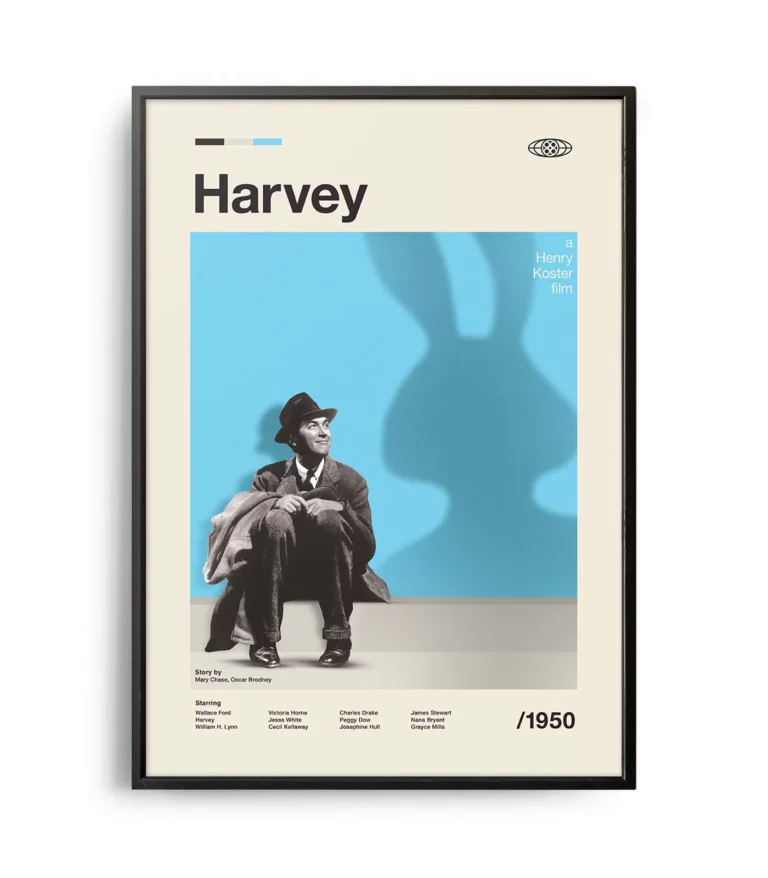 Mid-century modern Harvey movie poster