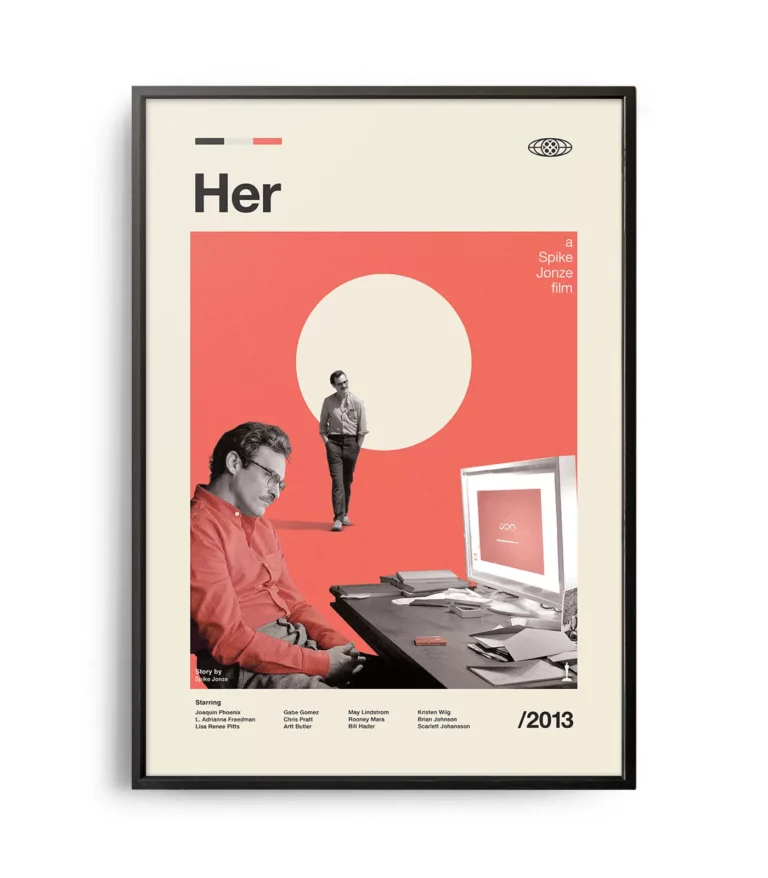Mid-century modern Her movie poster