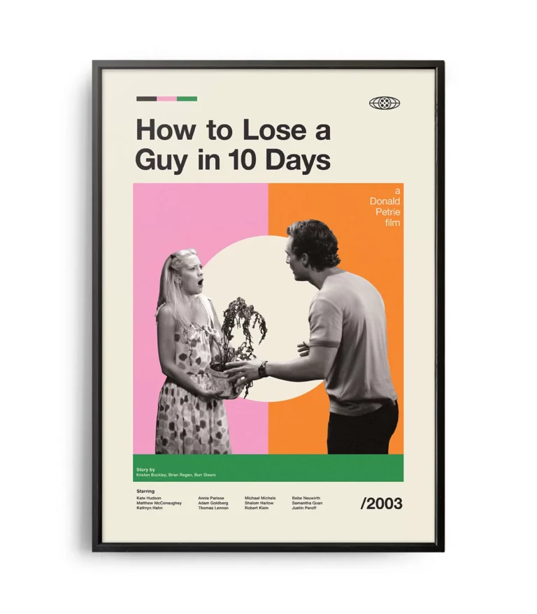 Mid-century modern How to Lose a Guy in 10 Days movie poster