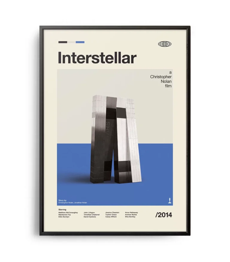 Mid-century modern Interstellar movie poster