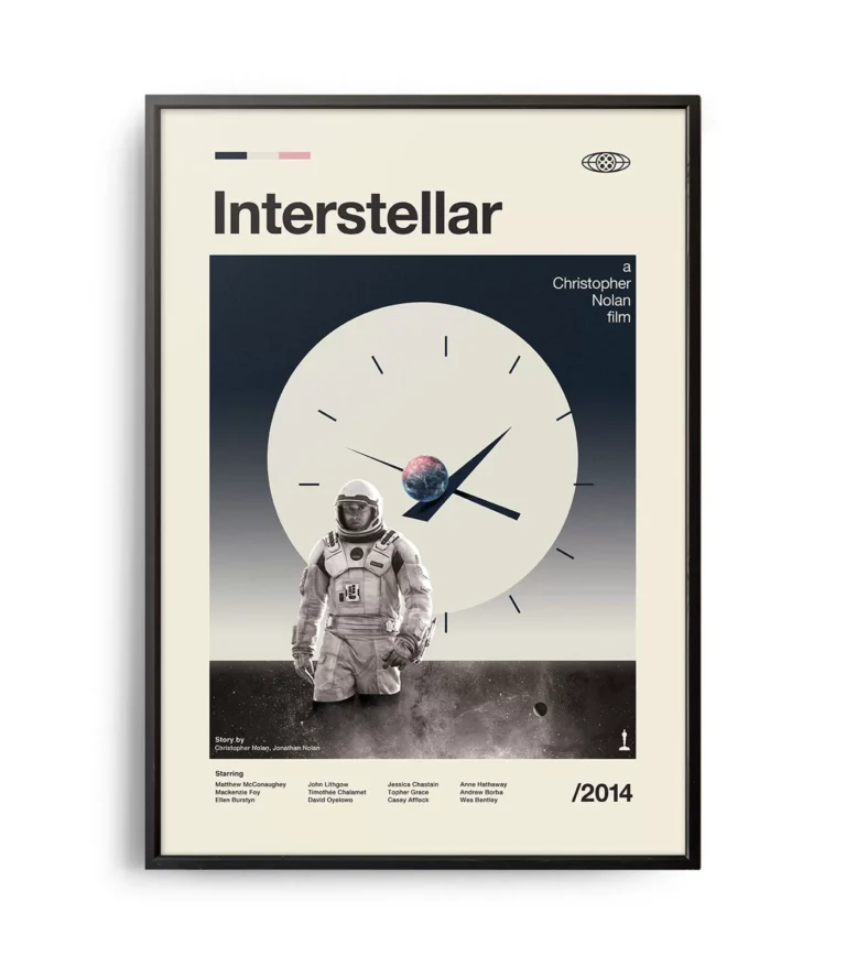 Mid-century modern Interstellar movie poster