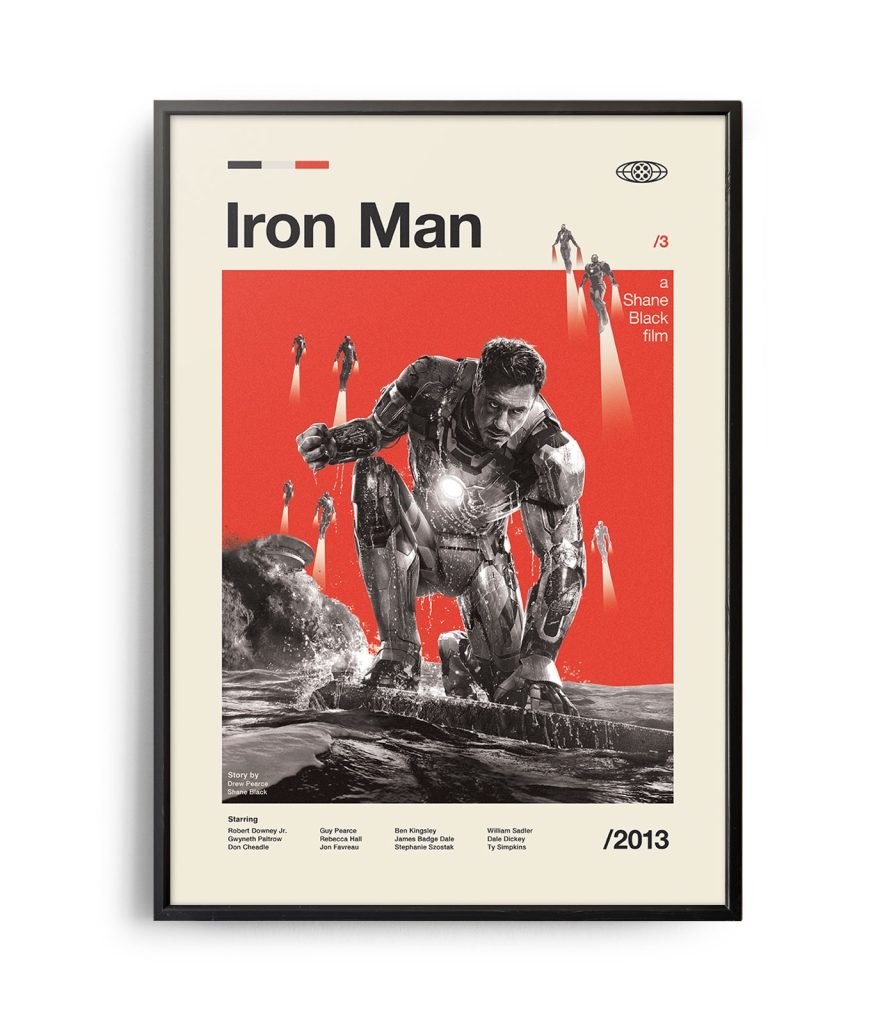 Mid Century Modern Iron Man 3 Movie Poster Weekend Poster