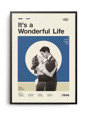 Mid-century modern It's a Wonderful Life movie poster