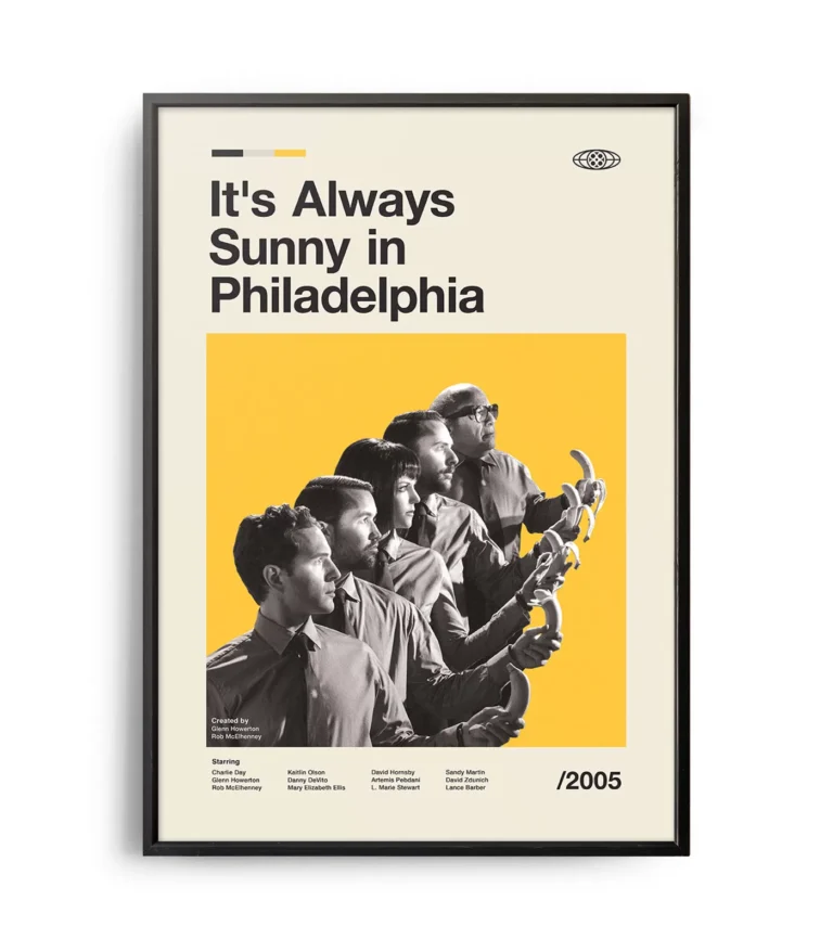 Mid-century modern It's Always Sunny in Philadelphia TV series poster