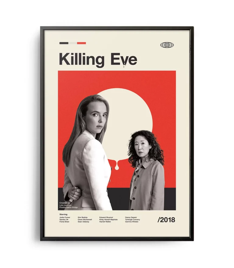 Mid-century modern Killing Eve TV series poster