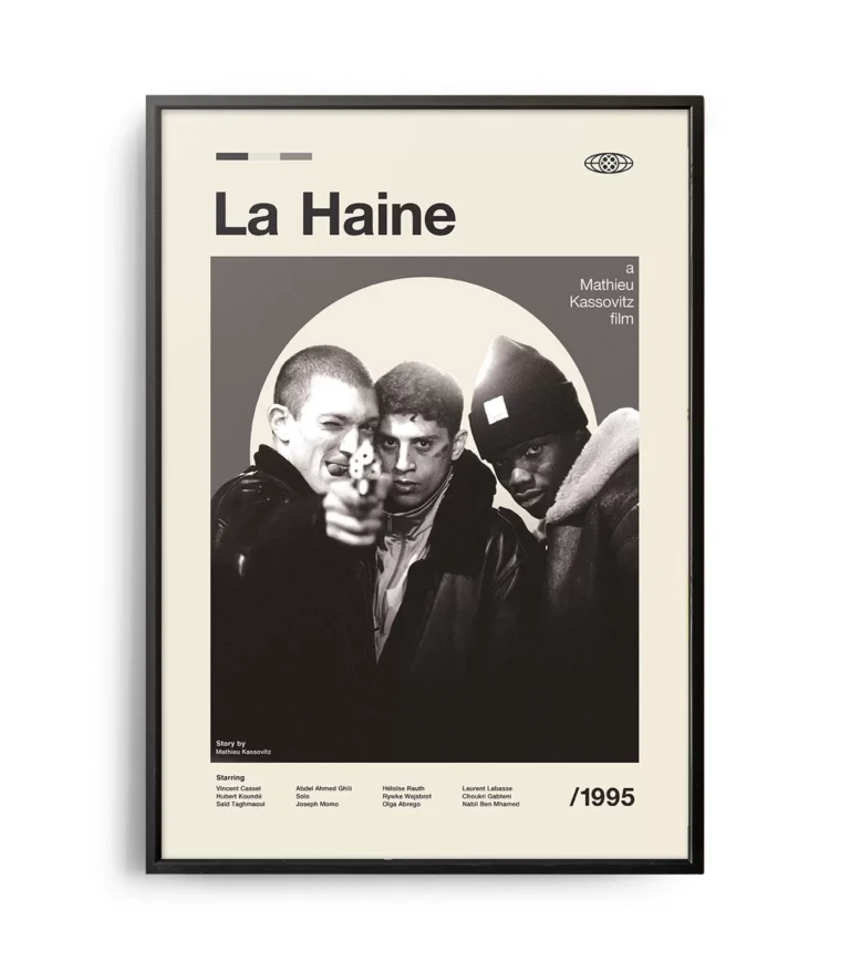 Mid-century modern La Haine movie poster