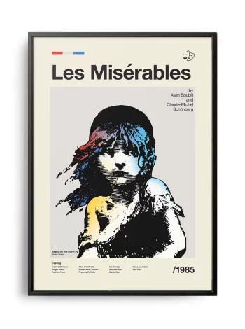 Mid-century modern Les Misérables movie poster