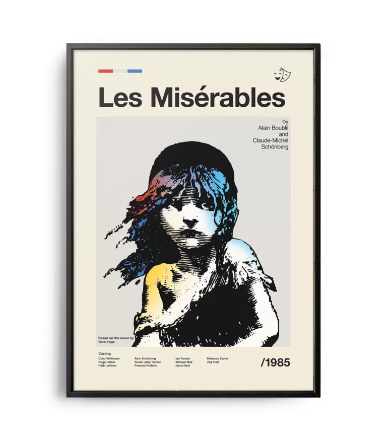 Mid-century modern Les Misérables movie poster