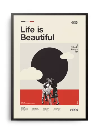 Mid-century modern Life is Beautiful movie poster